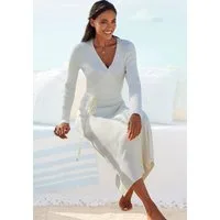 LASCANA Strickkleid Loungekleid zum wickeln mit Taillengürtel, Loungewear