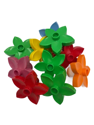 LEGO Duplo Blumen Set 10x Bunte Blumen & Blätter zufällig bunt gemischt