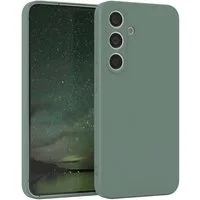 EAZY CASE Handyhülle für Samsung Galaxy S24 Hülle Silikon 6,2 Zoll, Schutzhülle mit Kameraschutz stoßfest telefonhülle Matt Dunkelgrün