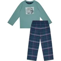 Comte Schlafanzug Iceberg Buddies (Set, 2 tlg., 2-teilig) Jungen Pyjama lang Langarm Baumwolle Webflanell-Hose Winter