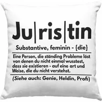 Trendation Dekokissen Trendation - Juristin Kissen Geschenk Anwalt Jura Studentin Examen Ges