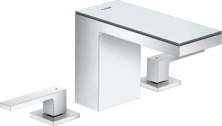 Hansgrohe 3-Loch Waschtischarmatur 110 Axor MyEdition chrom/Spiegelglas, 47070000 47070000