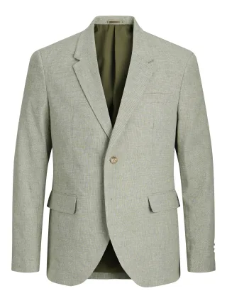 JACK&JONES - JPRMARTIN SUMMER BLZ LINEN BLEND NO06 SN Smokey Olive - Gr. - 52