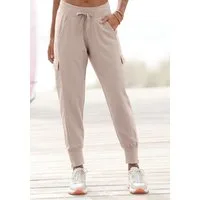 Venice Beach Jogginghose aus weichem Sweat mit seitlichen Taschen am Bein, Cargohose, Sweathose, Schlupfhose