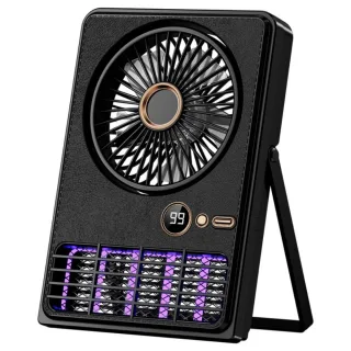 Tevorex 2-in-1 Portable Electric Mosquito Killer Fan Light 5 Speed Adjustable 2000V High Power EV Shock 3000mAh Large Ba