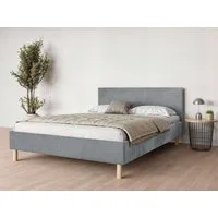 Home affaire Collection Polsterbett Albybyn, Bettgestell mit Kopfteil und Lattenrost, in 2 Breiten, ohne Bettkasten und Matratze, in 2 Breiten- 140 und 160 cm