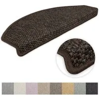 Metzker® Stufenmatte Stufenmatten Göteborg Halbrund, halbrund, Höhe: 8 mm, 15 Stück - Kaffeebraun