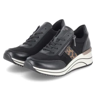 Remonte Low Sneaker - Gr. 38 - Schwarz - Textil & Synthetik