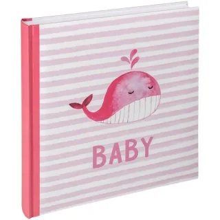 Walther Sam rosa 28x30,5 50 weiße Seiten Babyalbum UK183R
