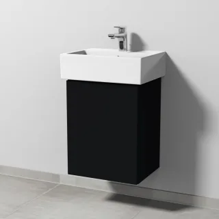 Sanipa 3way Waschtischunterbau zu Duravit Vero Air Waschtisch mit 1 Tür, Schwarz-Matt SF42908