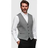 OMBRE Anzugweste Herren Anzugweste Slim Fit Elegant mit verstellbarem Rücken Grau L (kein Set, 1-tlg) Slim Fit