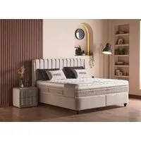 abc bedding Boxspringbett BRISTOL Luxus Stauraumbett - Boxbett Inkl. Matratze & Topper, Funktionsbett mit Bettkasten