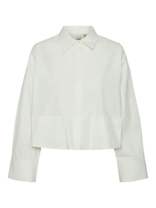 Y.A.S - YASLEE LS SHORT SHIRT S. NOOS Star White - Gr. - 42
