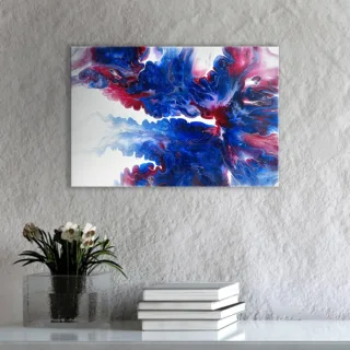 Acryl Pouring Bild 60x40cm "Red Infusion" Unikat | Künstlerunikat