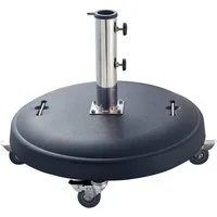 DEGAMO Betonschirmständer 50kg, schwarz, mit Rollen, für Stöcke bis Ø 58 mm, 1 tlg.
