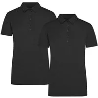 James & Nicholson Poloshirt Doppelpack Damen Funktionspolo für Freizeit und Sport Polo JN751 (Doppelpack, 2er-Pack) Atmungsaktiv und feuchtigkeitsregulierend, schnelltrocknend