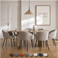 Haris Børn Esszimmerstuhl mit Armlehnen - Hochwertige Polsterstühle für Esszimmer (Set, 8 St), Premium Esszimmer Stühle & Wohnzimmer Stühle