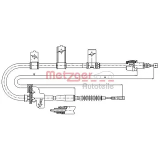 Metzger Handbremsseil hinten links Kia Picanto 1