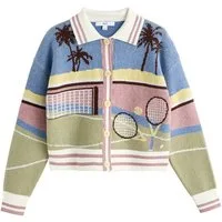 Next Cardigan Langarm-Strickjacke mit Tennis-Motiv (1-tlg)