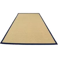 casa pura Sisalteppich Amazonas Natur mit farbiger Bordüre, Teppich in 6 Farben, rechteckig, Höhe: 6 mm, verschiedene Größen & Farben, Fußbodenheizung geeignet