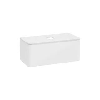 VitrA New Integra Round Waschtischunterschrank für Aufsatzwaschtisch mit 1 Weiß Hochglanz,70050 70050
