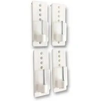 nodeko Gardinenhaken Scheibengardinenhaken mit Lochplatte, für Vitragenstangen, für Spanngardinen, (Set, 4 Stück), verstellbar, selbstklebend