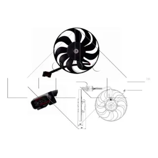 NRF K?hlerl?fter Audi A3 Tt Seat Leon Toledo VW Bora Golf