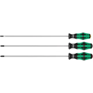 Wera 335/350/355/3 Schraubendrehersatz Kraftform Plus mit 300 mm langen Klingen, 3-teilig - 05347735002