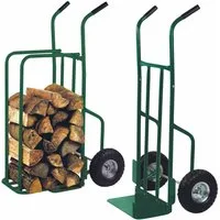 Toolland Sackkarre Toolland Sackkarre - Brennholzwagen für Holz, Luftreifen, Grün, Tragkr, (1-St)