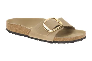 Birkenstock Madrid Big Buckle 1030467 Pantoletten Tabacco Brown Nat.-Leder+Ec...