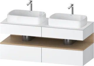 Duravit Qatego Konsolenwaschtischunterbau wandhängend Weiß Matt 1400x550x600 mm - QA4767030180000 QA4767030180000