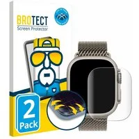 BROTECT Displayschutzfolie Fullscreen Schutzfolie für Apple Watch Ultra 3 (49 mm), 2 Stück, Displayschutz Folie Fullcover Klar Transparent
