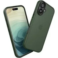 EAZY CASE Handyhülle Outdoor Case für Apple iPhone 16 6,1 Zoll, Schutzhülle Outdoor Case robust stoßfest Back Cover dunkelgrün