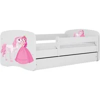Raumhirsch Furniture Kinderbett 70x140, 80x160, 80x180 cm - Komplettset mit Matratze & Schublade (Bett für Mädchen, Einzelbett Kinder 2–12, mit Rausfallschutz & Lattenrost), verschiedene Farben & Designs