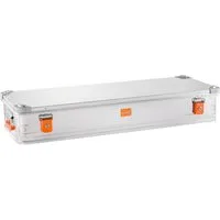 ALUBOX Aufbewahrungsbox Premium Transportbox (stapelbar mit der 159 Liter Kiste), Stapelecken aus Druckguss - abschließbar - leichte Bauweise