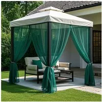 BTTO V&G Insektenschutz-Vorhang Moskitonetz Insektenschutz Pavillon Fliegennetz Fliegengitter, DIY, (1-St), Taschenstange,Outdoor-Vorhang,Insektenschutz-Vorhang,Terrassennetz