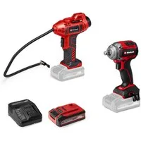 Einhell Akku-Schlagschrauber PROFESSIONAL Maschinen-Set TP-CW 18/350-C + CE-CC 18 Kit, (mit Akku-Autokompressor und PXC-Starter-Kit), Inkl. Akku und Ladegerät