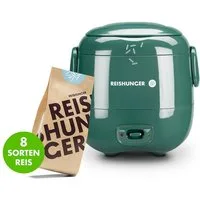 Reishunger Reiskocher Mini Modell – 0,3 L – 1-2 Portionen – Starter Set mit 8 Reissorten