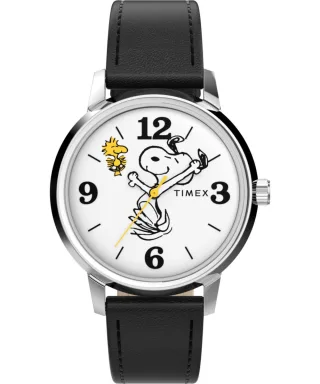 Timex Peanuts Marlin Unisex Uhr Schwarz TW2Y19900
