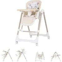 Chipolino Kombihochstuhl Milk Shake, Babyschaukel, Räder, verstellbare Rückenlehne, klappbar, Fußstütze