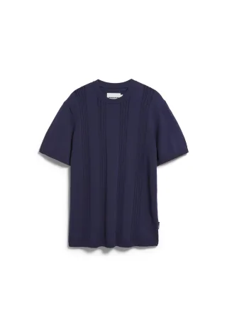 Armedangels - COTTON KNIT T-SHIRT tinted navy - Gr. - L