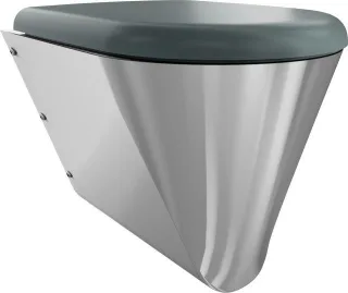 KWC Aquarotter T-WC, CAMPUS, Edelstahl, wandhängend, 360x409x500 mm, grauer Sitz, 3600000650 3600000650