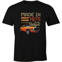 MoonWorks Print-Shirt Herren T-Shirt Geburtstag Retro Vintage Oldtimer siebziger 70er Auto Fun-Shirt Moonworks® mit Print