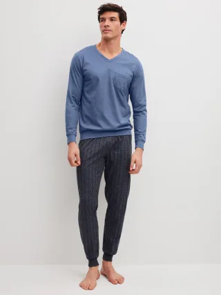 CALIDA - HERREN Pyjama mit Bündchen coastal fjord