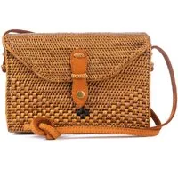Der Trachtler Basttasche Korbtasche Bali Bag in rechteckiger Form, handgefertigt in Bali
