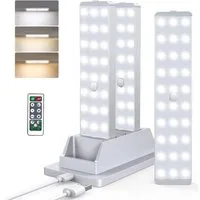 Futicare LED Unterbauleuchte, 3er Set mit Ladestation, 3 Farbtemperaturen, Akku 800mAh, LED, Bewegungsmelder, Dimmbar mit Timer, Kabellos für Schrank & Küche