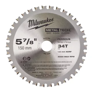 Milwaukee Kreissägeblatt für Metall-Handkreissägen 150/20 mm Z34 - 4932501140