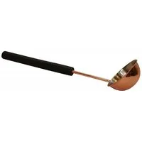 Nikkarien Saunia Aufgusskübel Nikkarien Saunakelle Edelstahl Kupfer Ø 11 cm schwarzer Holzgriff