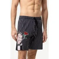 Mey Schlafhose Mey Hose kurz Serie mey x LORIOT Gestreift Shorts (1-tlg) Limited Edition mit LORIOT