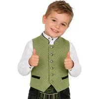 Isar-Trachten Trachtenjacke Kinderweste - CARY - schilf